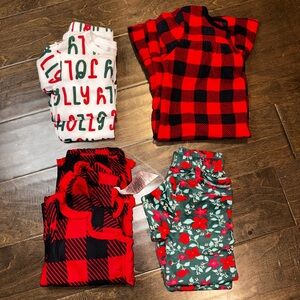 Bundle of 4 Holiday Christmas Pajamas Toddler 3T